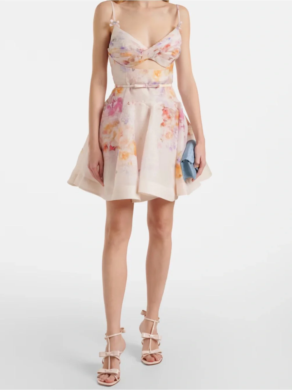 zimmermann crush mini dress High Neck Frilled The Crush Panelled Mini Dress in Leopard from our Resort 2025 Collection Zimmermann - Crush Frill cutout